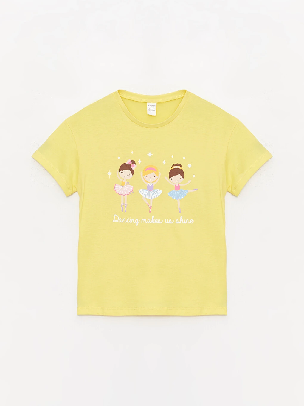 LCW : Kids Crew Neck Printed Short Sleeve Baby Girls' T-shirt