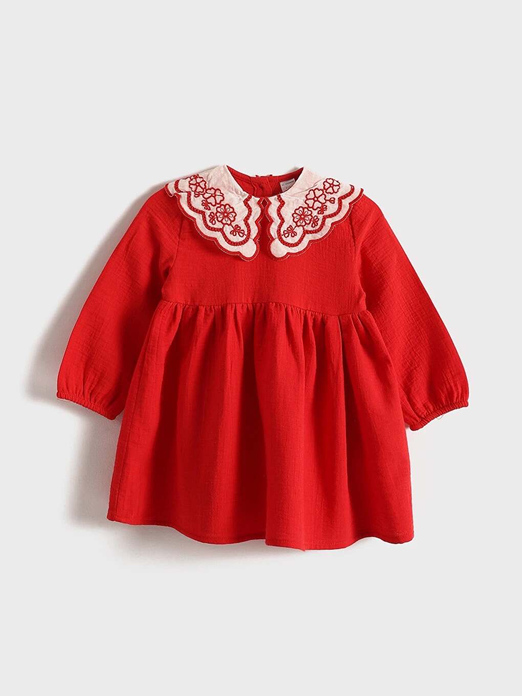 LCW : Kids Peter Pan Collar Girl’s Muslin Dress