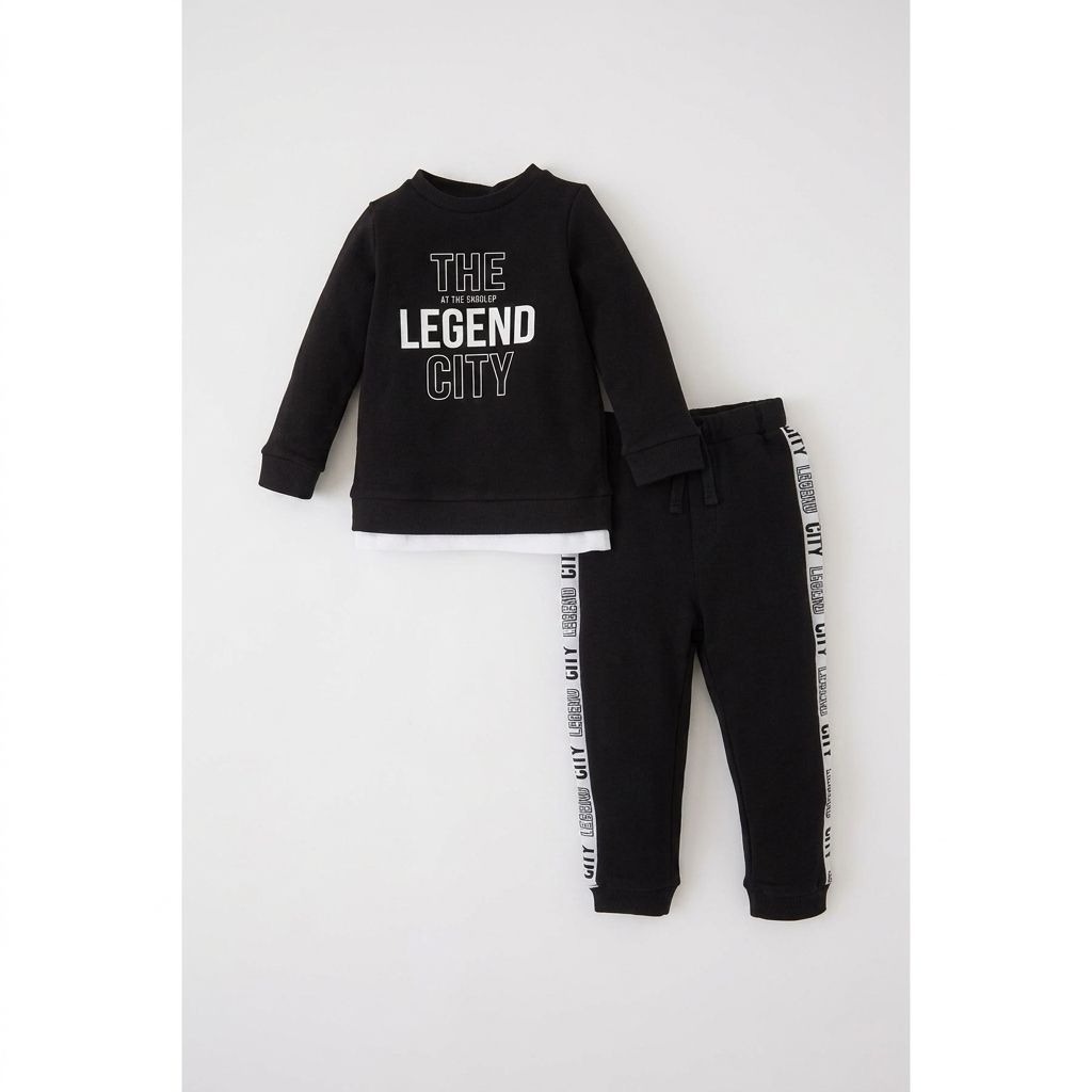 DeFacto : Baby Boy Regular Fit Knitted Set - Black