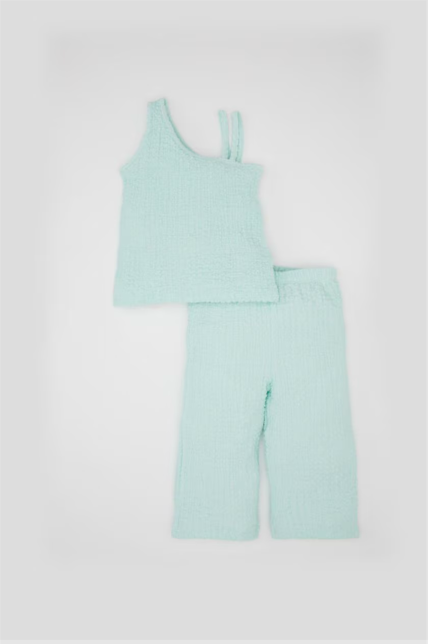 DeFacto : Baby Girl One Shoulder Blouse Trousers 2 Piece Set (3-4 Y)