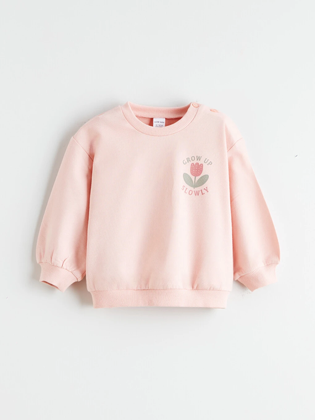 LCW : Baby Floral Printed Baby Girls' Sweatshirt